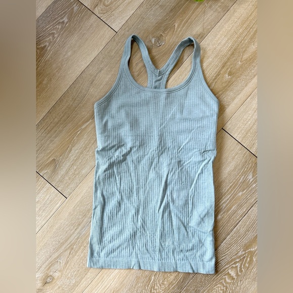 Lululemon Ebb To Street II Racerback Ribbed Tank Top in Blue Cast - Picture 5 of 8
